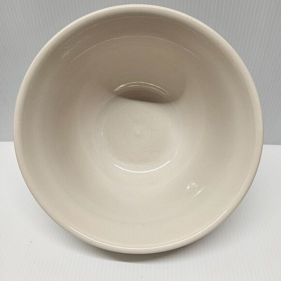 Longaberger Pottery Woven Traditions Classic Blue 8 Inch Mixing Bowl Squared Rim - Picture 3 of 4